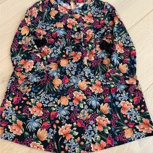 Girls Zara Floral Long Sleeve Dress